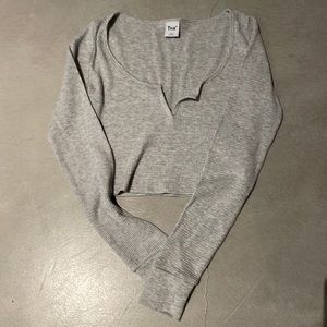 Tna long sleeve waffle t shirt